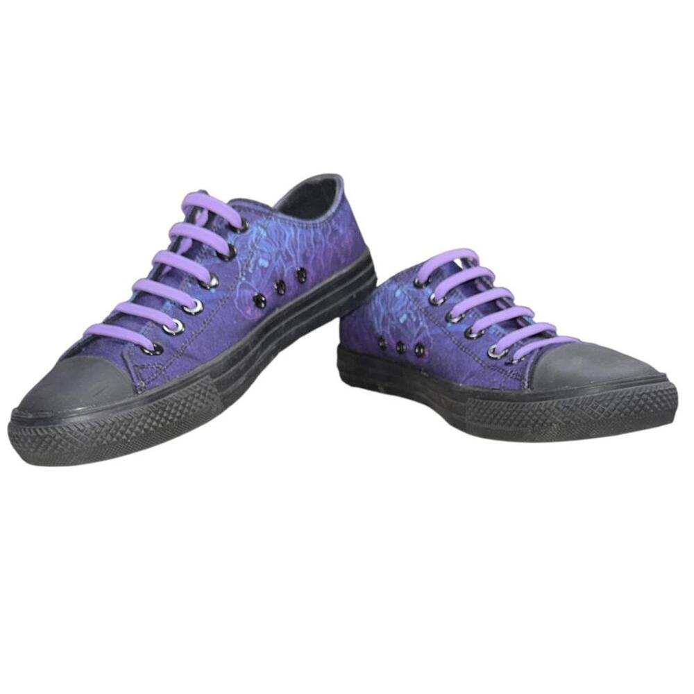 RAAD Purple Flame Canvas Sneakers – Women's 7 / Youth 5.5‎ – Sport Laces